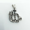 18ct White Gold Diamond Arabic Allah / God Pendant Charm 750