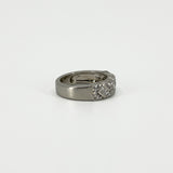 Wide Chunky Platinum Diamond Band / Ring 950 Size L - M
