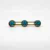 Antique Victorian 9ct Gold Pave Turquoise Bar Brooch / Pendant 375