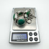 Chunky Turquoise Bracelet with T-Bar & Adjustable Hoops in Sterling Silver 925 