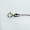 9ct White Gold 0.10ct Diamond Bar Drop Pendant & 16” Snake Chain 