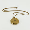Large Antique 9ct Rose Gold Photo Locket & 19" Chain 375 (Birm 1886)