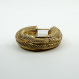Vintage Chunky Twisted 9ct Gold Mesh Hoop Earrings 375