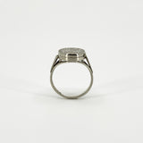 Vintage Sterling Silver Engraved Secret Locket Ring 925 Size P