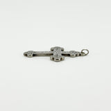 Antique Victorian (1898) Sterling Silver Engraved Christian Cross Pendant 925