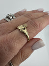 Vintage 9ct Gold Irish Claddagh Ring 375 Size Q - R 