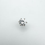 1ct CZ Solitaire Single Stud Earring in Sterling Silver 925