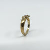 Vintage 9ct Gold Diamond Buckle Ring 375 Size M 
