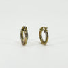 Vintage 9ct Gold Tri Coloured Twisted Hoop Earrings 375