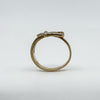 Vintage 9ct Gold Diamond Buckle Ring 375 Size M 