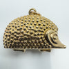 Large Vintage 9ct Gold Hedgehog Animal Pendant  / Charm 375 (London 1975)