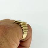 Vintage 9ct Gold Signet Ring 375 Size T - U 375 UNISEX Art Deco Style