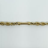 Vintage 9ct Gold 24” Bar & Twisted Links Chain / Necklace 37.5g Fancy Link 1992