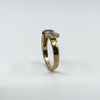 Vintage 9ct Gold Diamond Buckle Ring 375 Size M 