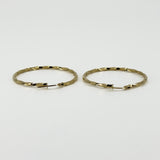 Large Vintage 9ct Gold Twisted Hoop Earrings 375