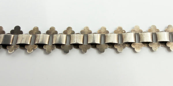 Antique Victorian Silver Reversible Floral Engraved 18" Book Chain 900
