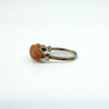 Antique 9ct Gold 5 Stone Natural Coral Ring 375 Size O - P