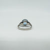 Vintage Sterling Silver 3.60ct Blue Topaz Solitaire Ring 925 Size N 1/2