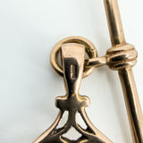 Vintage 1992 9ct Rose Gold Fob & T-Bar 375 by David Scott Walker