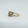 Chunky 9ct Gold 4ct Amethyst Trilogy Ring Size N Engagement Stacking 