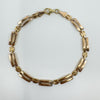 Vintage 9ct Rose Gold Rectangular Links 7.5” Bracelet 375