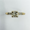 Vintage 14ct Gold 0.25ct Diamond Solitaire Ring 585 Size M 1/2
