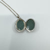 Vintage Sterling Silver Oval Engraved Photo Locket & 16” Box Chain Necklace 925