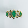 14ct Gold 0.45ct Emerald & Diamond Ring Size N 585
