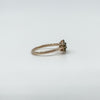 New Cognac Diamond Boat Ring Rose Gold Vermeil overlay in Sterling Silver