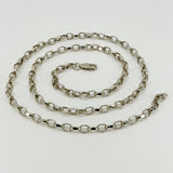 Chunky Vintage Sterling Silver 26.5” Rolo Links Chain / Necklace 925