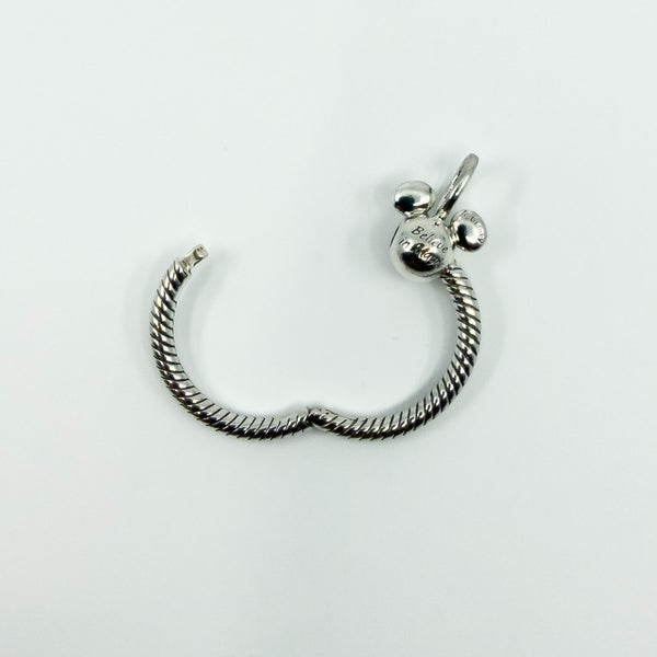 Sterling Silver Pandora Mickey Mouse Connector Pendant / Charm 925