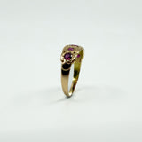 Rare Antique 15ct Rose Gold Natural Ruby Ring 625 Size M (Birm 1881)