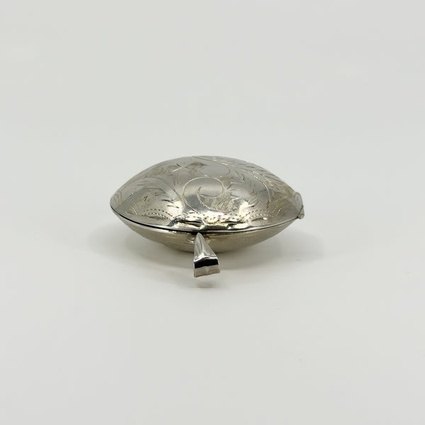 Vintage Sterling Silver Large Chunky Round Photo Locket 925 