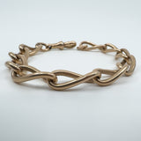 Antique 9ct Rose Gold Oval Links Bracelet