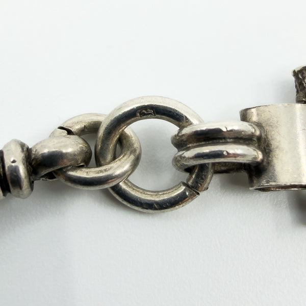 Antique Victorian Sterling Silver Reversible 18.5" Book Chain 925