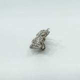 Antique Victorian Sterling Silver Scottish Thistle Brooch 925 (Birmingham 1876)