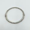Vintage Sterling Silver Oval Twisted Bangle / Bracelet 925