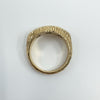 Chunky Vintage 9ct Gold 1.30ct Starburst Diamond Trilogy Ring Gypsy Band Size U