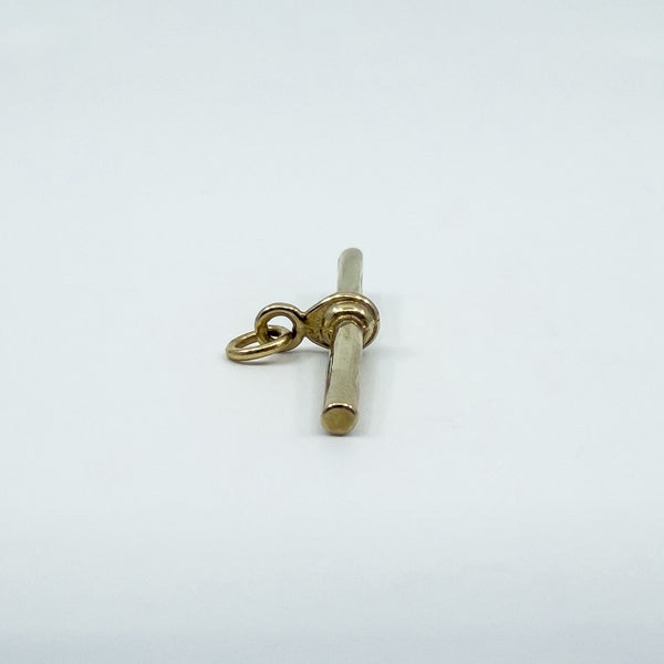 Vintage 9ct Gold T-Bar Pendant / Charm 375