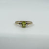9ct Yellow Gold 0.40ct Peridot Solitaire Ring 375 Size L Engagement Stacking