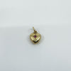 Vintage 9ct Gold Ruby Celestial Heart Pendant / Charm 375