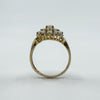 Vintage 9ct Gold Opal & Diamond Cluster Ring 375 Size U - V (Birmingham 2005)