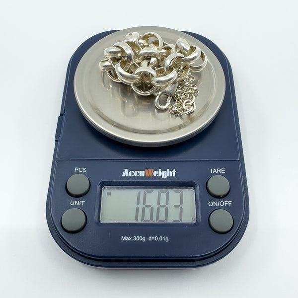 Sterling Silver Chunky Belcher Chain 7.5” Bracelet 925 Adjustable 16g