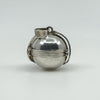 Vintage Sterling Silver Chunky Orb Photo Locket 925 Heavy 20g