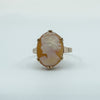 Vintage 9ct Gold Large Chunky Carved Cameo Ring 375 Size P
