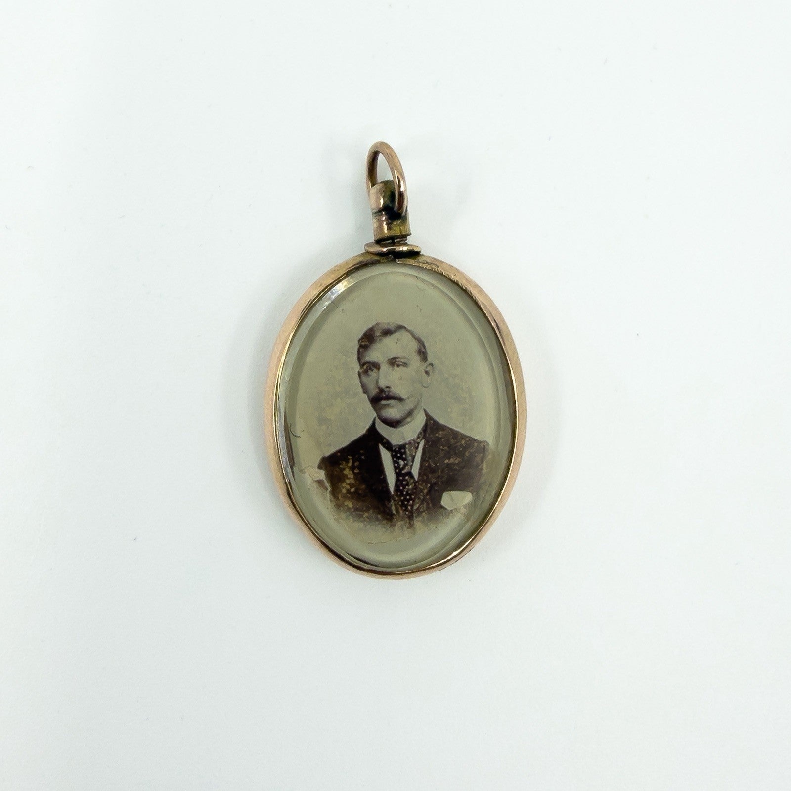 Antique 9ct Rose Gold Double Sided Glass Photo Locket 375 Chester 1902