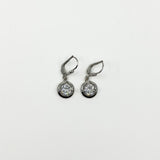 9ct White Gold 2ct CZ Leverback Drop Earrings 375