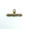 Vintage 9ct Gold Diamond T-Bar Pendant / Charm 375