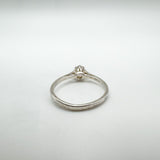 Vintage 0.25ct CZ Solitaire Ring in Sterling Silver Size L - M