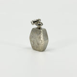 Chunky Sterling Silver Vintage Engraved Perfume / Poison Bottle Pendant 925